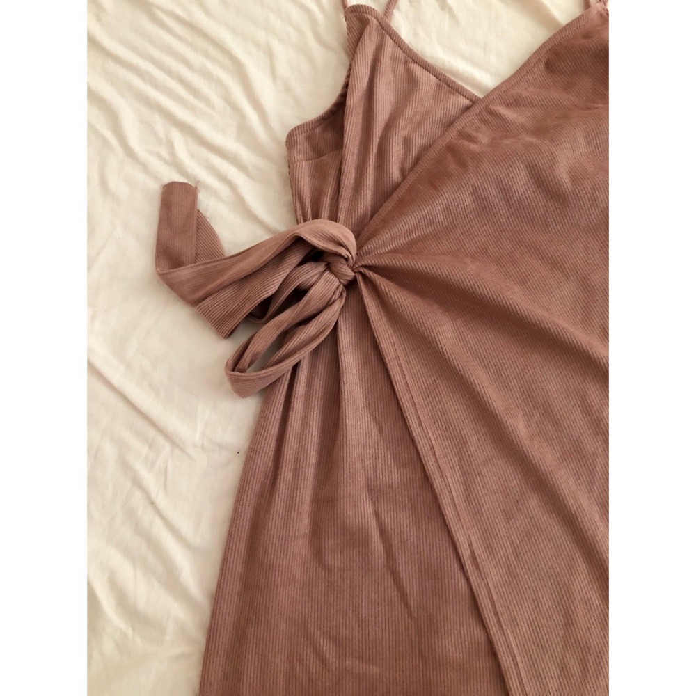 Pink wrap dress